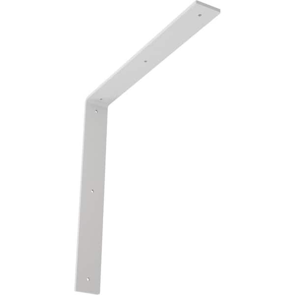 Ekena Millwork 16 in. x 2 in. x 16 in. Steel White Primer Hamilton Bracket