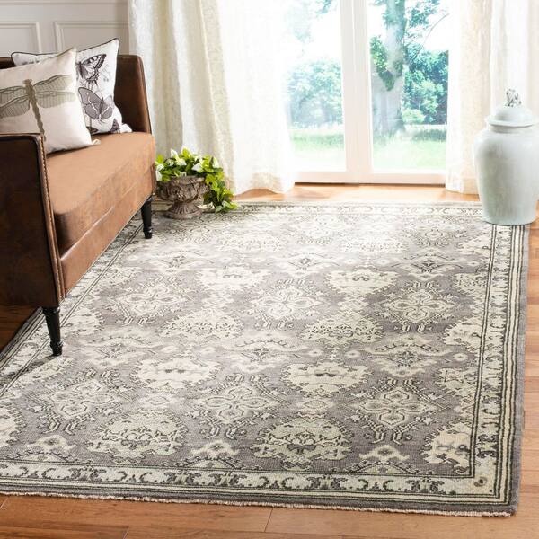 Sivas 6 x 9 Dark Gray/Light Gray Persian Area Rug