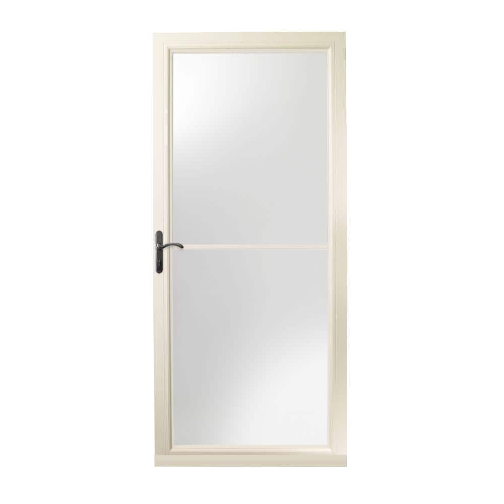 3000 Series 36 in. x 80 in. Almond Left-Hand Retractable Storm Door with OR