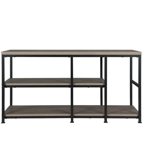 Ameriwood Montgomery 47 in. Rustic Oak Particle Board TV Stand Fits TVs Up to 55 in. with Cable Management