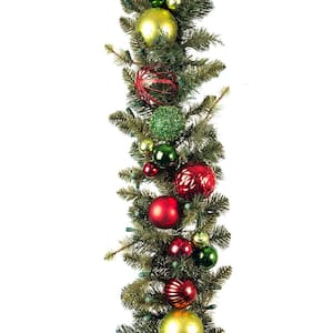 9 ft. Pre-Lit LED Festive Holiday Garland