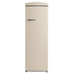 24 in. 11 cu. ft. 110V Frost Free Eco R600a Classic Retro Refrigerator in Cream