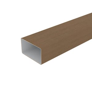 Alusions 1 in. x 2 in. x 144 in. Coextruded Peruvian Teak Wood Composite Aluminum Beams