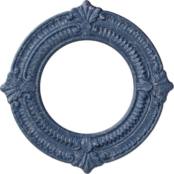 Ekena Millwork 5/8 in. x 11-1/8 in. x 11-1/8 in. Polyurethane Benson Ceiling Medallion, Americana Crackle