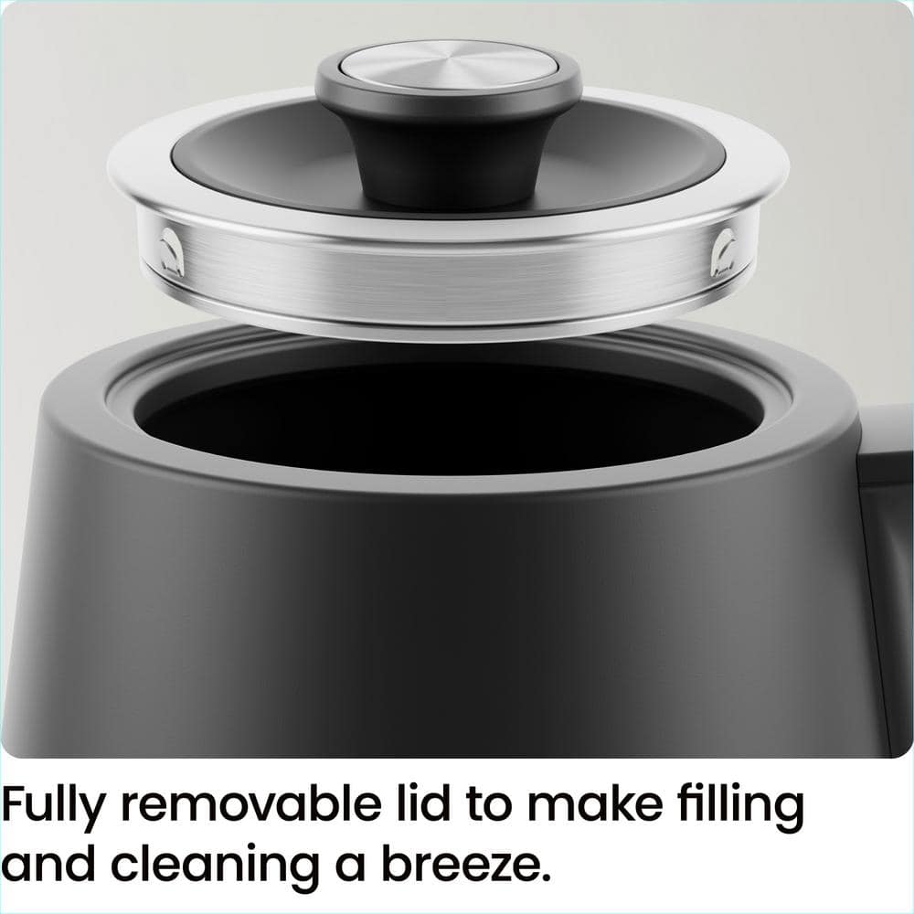 Chefman 0.8L Black Stainless Steel Electric Gooseneck Kettle