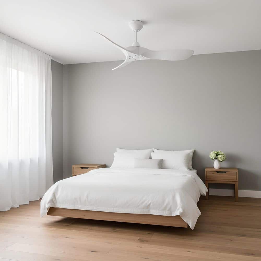 Maverick Smart 44 in., Indoor/Outdoor Matte White Modern Downrod Mount Ceiling Fan with Remote Included price history on PriceWatchPro