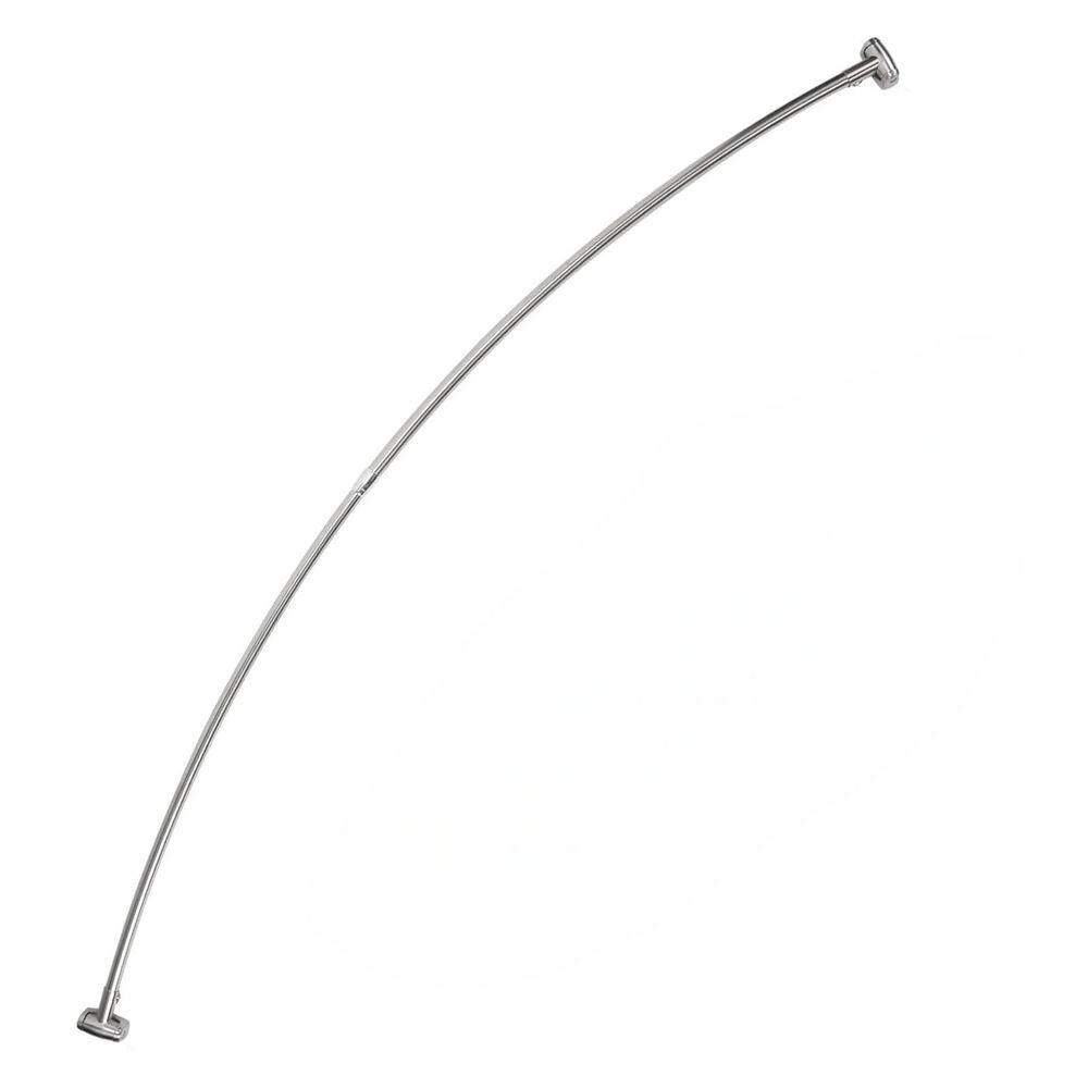 Numhew 42-72 in. Stainless Steel Rust Proof Adjustable Curved Shower ...