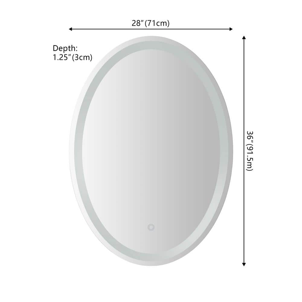 Dane Round Frameless Antifog LED Bathroom Vanity Mirror