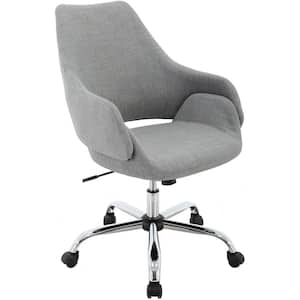 Kinsley Swivel Upholstered Desk Chair Gray - Steve Silver Co.