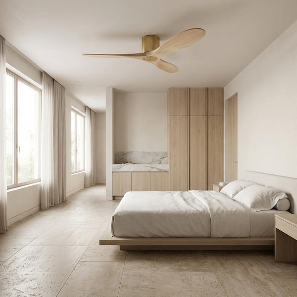Generation Lighting Maverick Smart 52 in. Hugger Burnished Brass