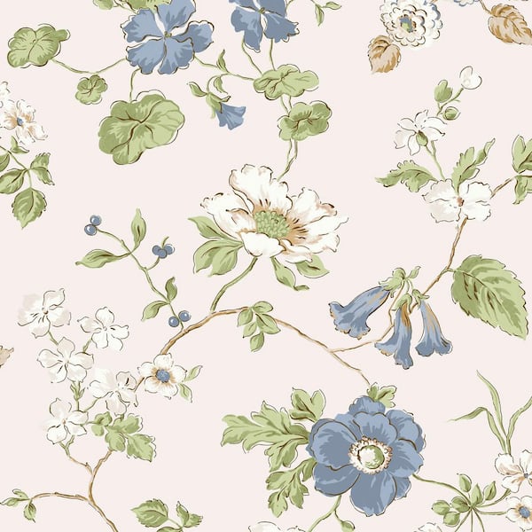 Laura Ashley Pennywell Grove Chalk Blue Wallpaper Sample 14333894