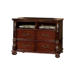 Brown 4-Drawer 50 in. Wide Chest of Drawers
