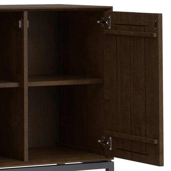 Simpli Home Banting SOLID HARDWOOD and Metal 72 in