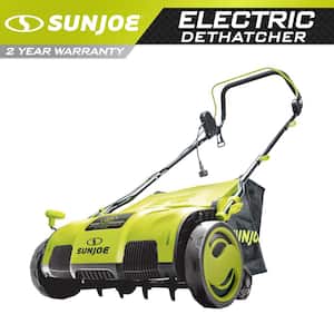 15 in. 13 Amp Electric Lawn Dethatcher with Collection Bag