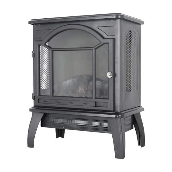 Unbranded 17.5 in. 5000 BTU 3D Flame Electric Infrared Quartz Fireplace Stove Maximum with Remote Control Coverage 400 sq. ft.