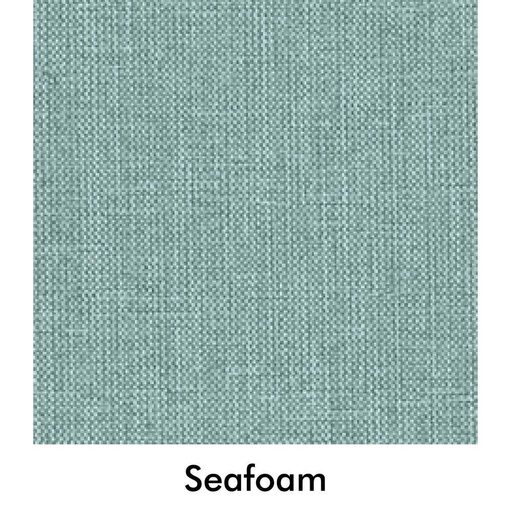 Laurel White Seafoam Outdoor Ottoman with Sunbrella Cushion