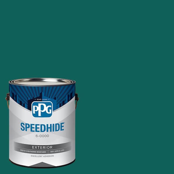 SPEEDHIDE 1 gal. PPG1142-7 Empress Teal Satin Exterior Paint