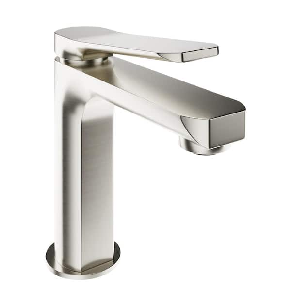 ANZZI Single-Handle Single-Hole Bathroom Faucet with Pop-Up Drain in Brushed Nickel