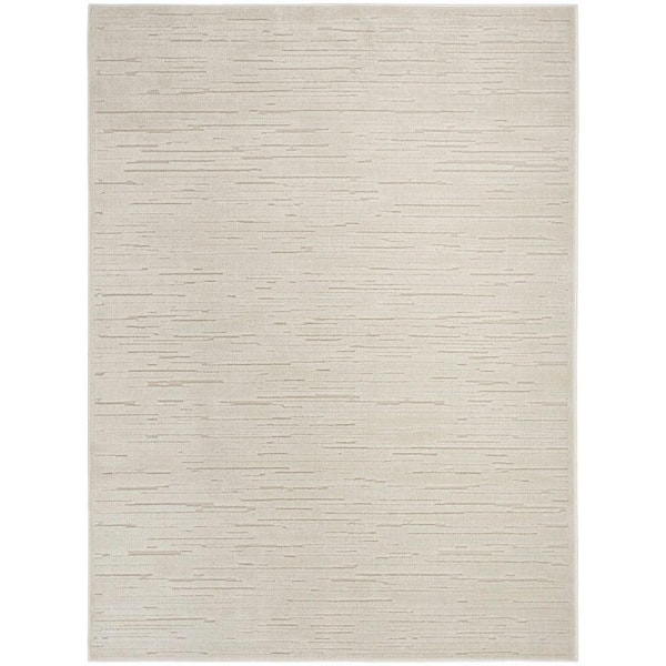 Nourison Casual Beige 5 ft. x 7 ft. Abstract Contemporary Area Rug