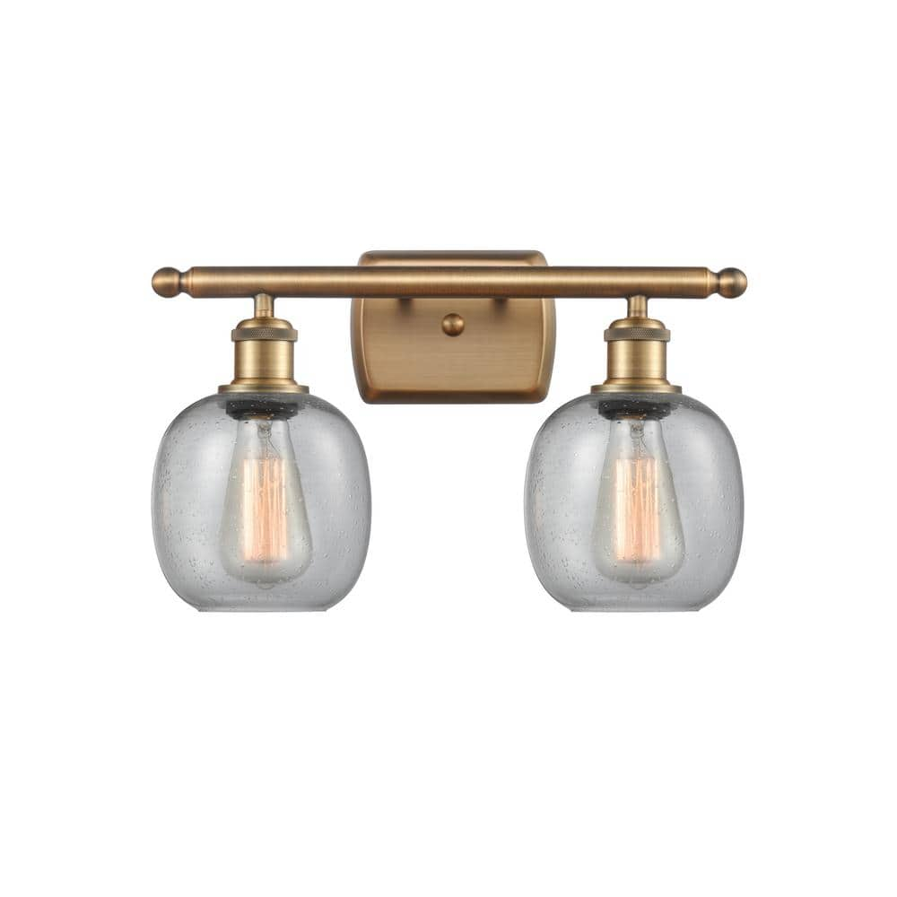 Innovations Belfast 16 In 2 Light Brushed Brass Vanity Light With   Brushed Brass Innovations Vanity Lighting 516 2w Bb G104 64 1000 