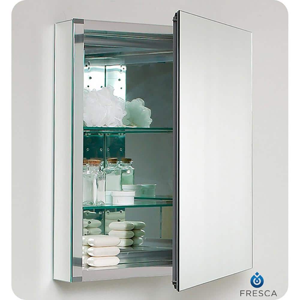 24-Inch Glossy White MDF Freestanding Vanity with Acrylic Sink