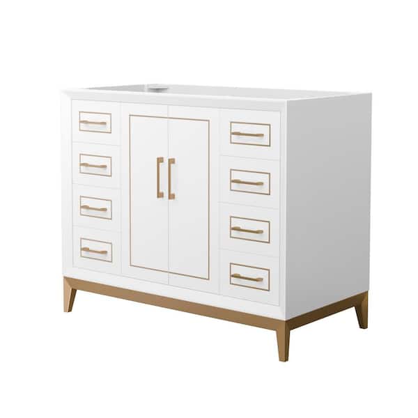 Marlena 41.75 in. W x 21.75 in. D x 34.5 in. H Single Bath Vanity Cabinet without Top in White