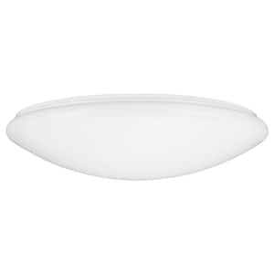 11 in. 1-Light White Round Mushroom Dome Color Selectable LED 2700K, 3000K, 3500K, 4000K, 5000K LED Flush Mount Fixture