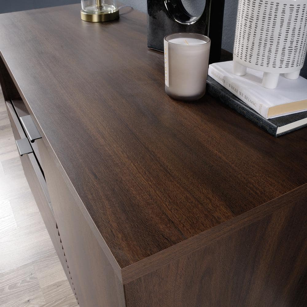 Englewood Spiced Mahogany Lateral File Credenza with Adjustable Shelf
