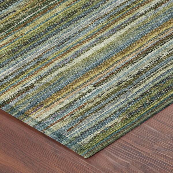Chantille Machine Washable Indoor/Outdoor Abstract ACN2717 Green 2 ft. x 3 ft. Accent Rug