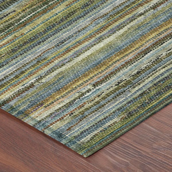 Chantille Machine Washable Indoor/Outdoor Abstract ACN2717 Green 3 ft. x 4 ft. Area Rug