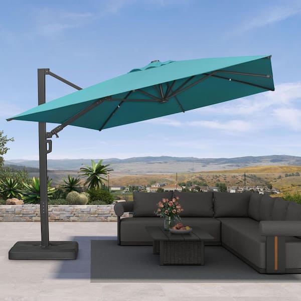 10 x 13 patio umbrella offset Outdoor Large | Sturdy & Durable The durable metal frame and unique triangular construction of the cantilever ensures durability and stability MEVBC 10 X 13 FT