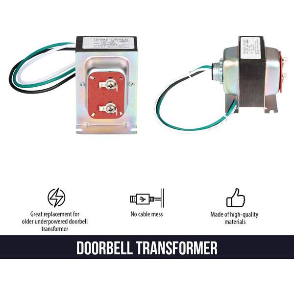 Wasserstein Doorbell Transformer 16 Volt 30 Va Power Supply For Ring Video Doorbell 1 2 3 Pro Nest Hello Eufy Arlo Doorbell 30vatransformerusa The Home Depot