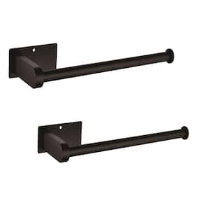 2 Pack Wall-Mount Stainless Steel Paper Towel Holder in Matte Black