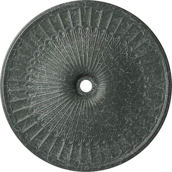 Ekena Millwork 3-3/8" x 51" x 51" Polyurethane Galveston Ceiling Medallion, Athenian Green Crackle
