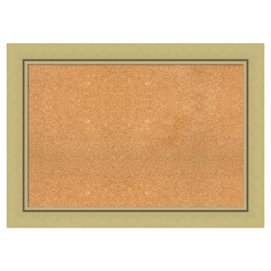 Landon Gold Natural Corkboard 42 in. x 30 in. Bulletin Board Memo Board
