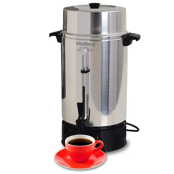 West Bend 100-Cup Silver Aluminum with Quick Brewing NSF Certified