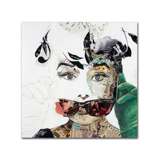 Trademark Fine Art 14 in. x 14 in. "Audrey" by Ines Kouidis Printed Canvas Wall Art