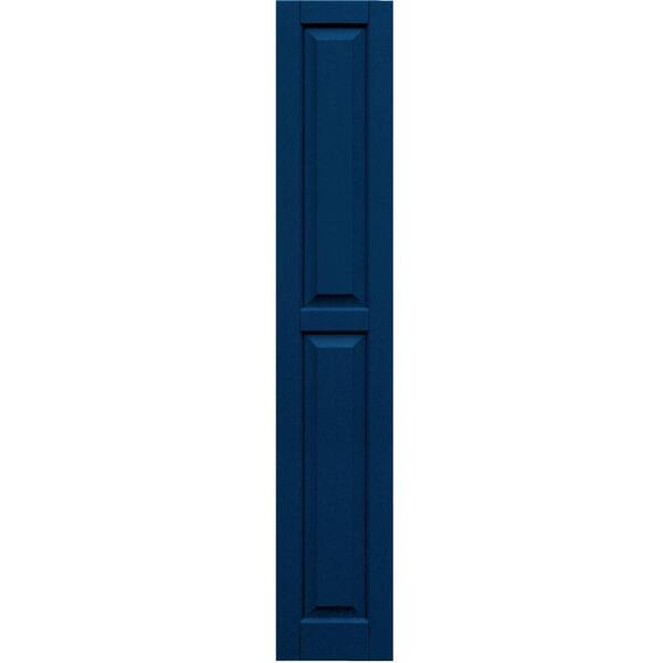 Winworks Wood Composite 12 in. x 69 in. Raised Panel Shutters Pair #637 Deep Sea Blue