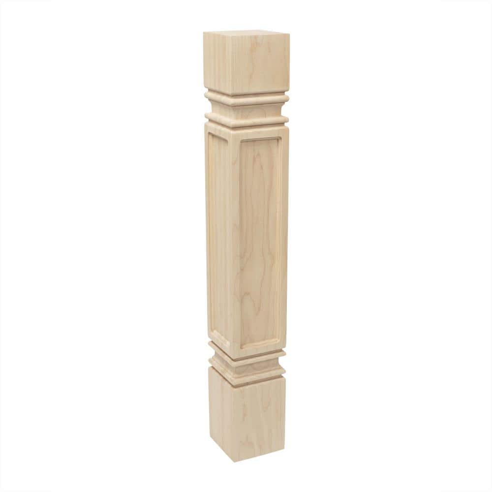 35.25" High Unfinished Hard Maple Mission Island Leg