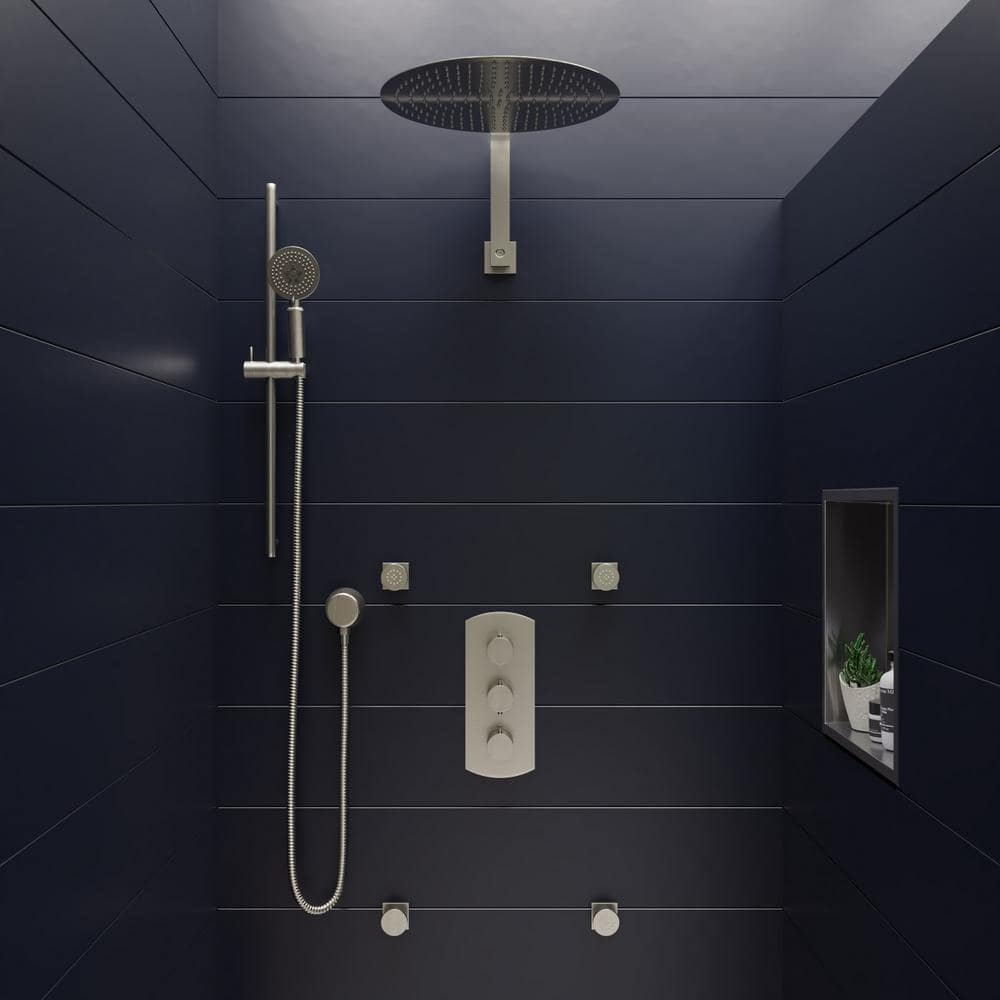 Brushed Stainless Steel Square Shower Niche Shelf