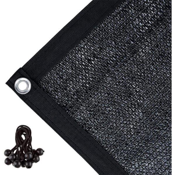 Agfabric 70% Sunblock Shade Cloth With Grommets 10 ft. x 16 ft. Black for Plant Cover Greenhouse Barn Kennel Pool Pergola