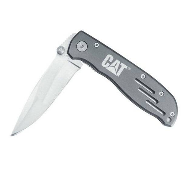 CAT Gray Liner Lock Folding Knife
