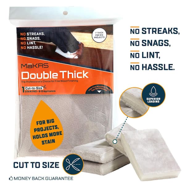 Cut-to-Size Double Thick Microfiber Stain Applicator Pad (1-Pack)
