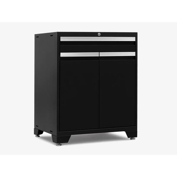 NewAge Products Pro 3.0 28 in. W x 35.5 in. H x 22 in. D 18-Gauge Welded Steel 2-Door Base Freestanding Cabinet Set in Black