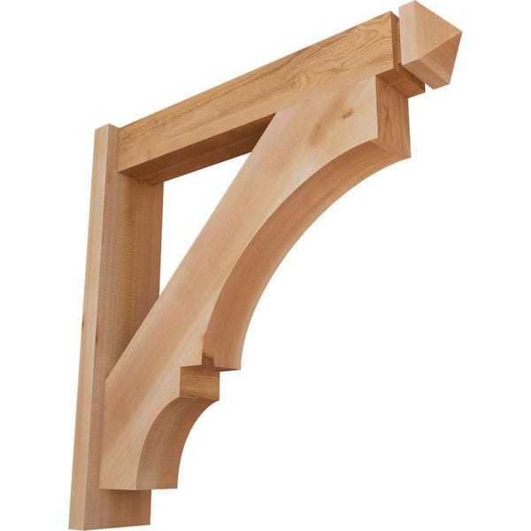 Ekena Millwork 6 in. x 28 in. x 28 in. Western Red Cedar Balboa Arts and Crafts Smooth Outlooker