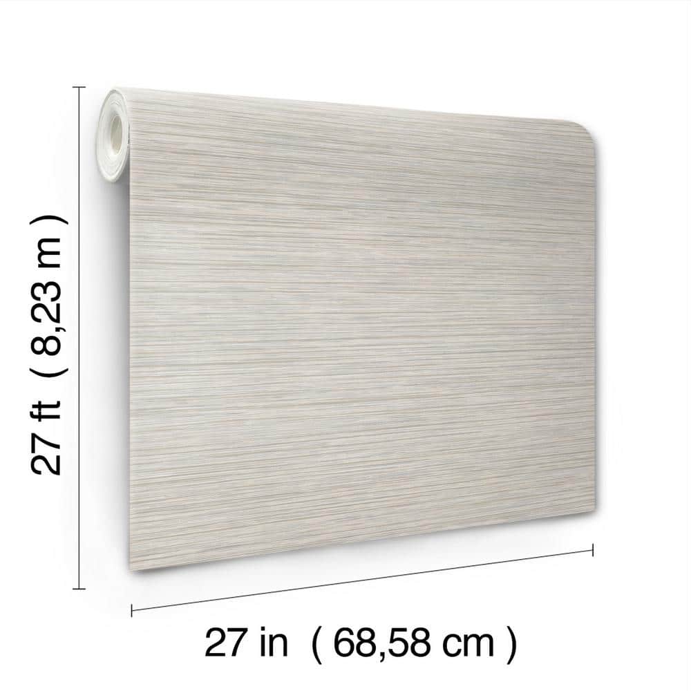 Linen Brown Non-Pasted Washable Wallpaper Roll