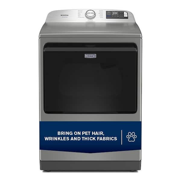 7.4 cu. ft. vented Top Load Gas Dryer in Classic Silver with Pet Pro Option