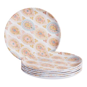 Taryn Melamine Accent Plates in Aged Clay Medallion (Set of 6)