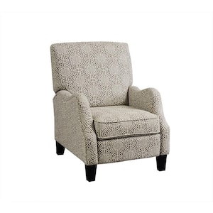 Lerna Beige Multi 28.5 in. W x 34 in. D x 38 in. H Push Back Recliner