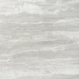 Essential Travertine Gray 23.50 in. x 47.08 in. Porcelain Floor and Wall Tile (15.49 sq. ft./Case)